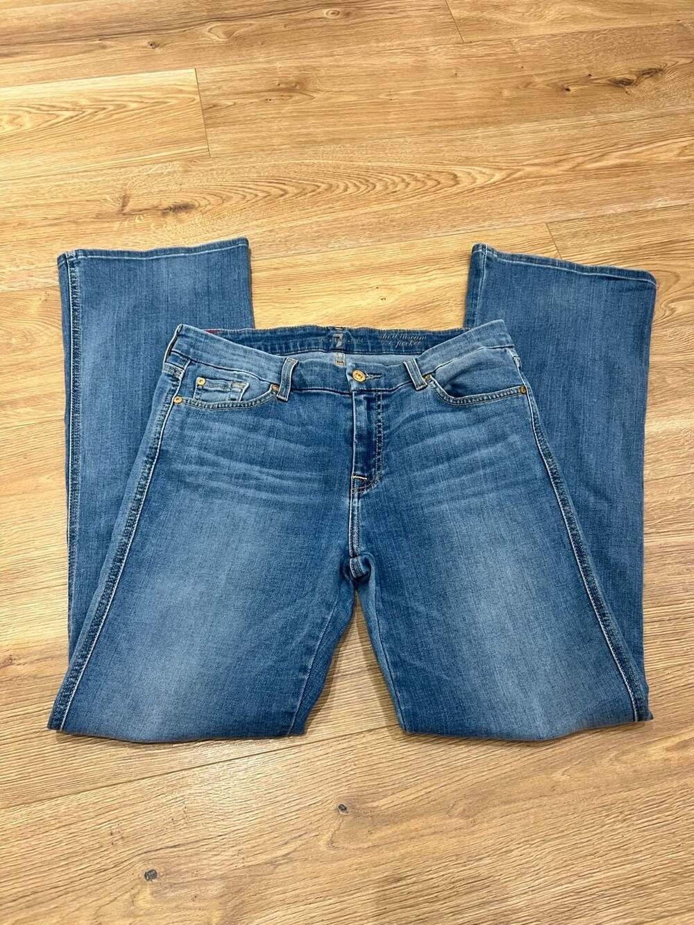 7 For All Mankind Bootcut Jeans Blue Denim Size 30